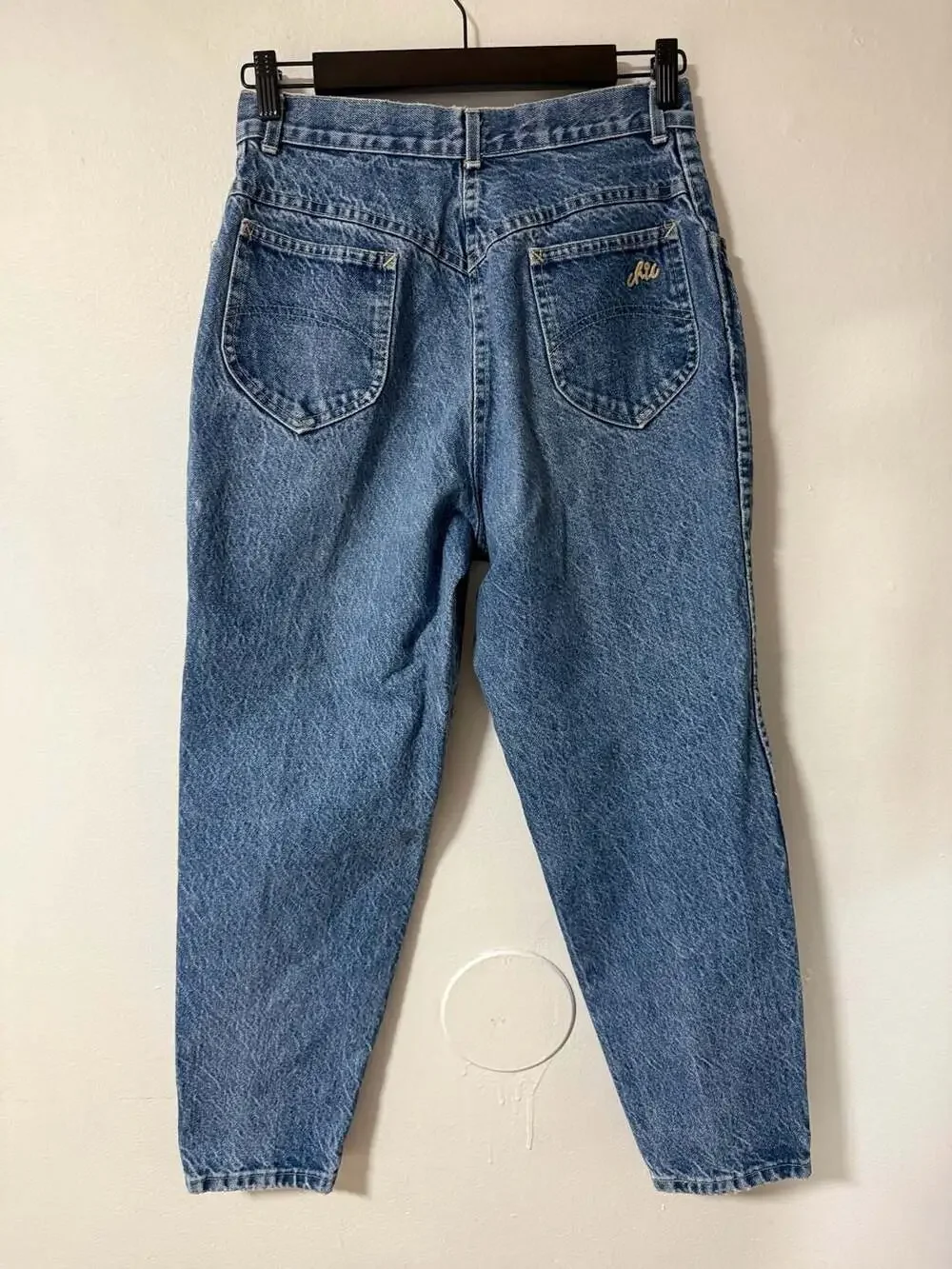 Vintage Chic High Rise Tapered Mom Jeans Acid Wash Size 11/12 Made in USA
